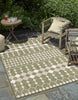 Unique Loom Outdoor Trellis T-KZOD22 Green Area Rug Rectangle Lifestyle Image Feature