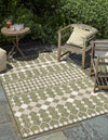 Unique Loom Outdoor Trellis T-KZOD22 Green Area Rug Rectangle Lifestyle Image Feature