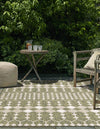 Unique Loom Outdoor Trellis T-KZOD22 Green Area Rug Rectangle Lifestyle Image