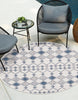 Unique Loom Outdoor Trellis T-KZOD22 Ivory Area Rug Round Lifestyle Image