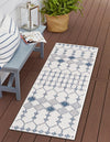 Unique Loom Outdoor Trellis T-KZOD22 Ivory Area Rug Runner Lifestyle Image