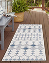 Unique Loom Outdoor Trellis T-KZOD22 Ivory Area Rug Runner Lifestyle Image