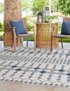 Unique Loom Outdoor Trellis T-KZOD22 Ivory Area Rug Square Lifestyle Image