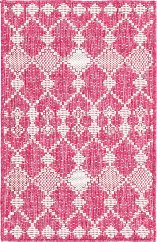 Unique Loom Outdoor Trellis T-KZOD22 Magenta Area Rug main image