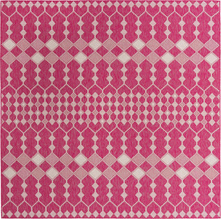 Unique Loom Outdoor Trellis T-KZOD22 Magenta Area Rug Square Top-down Image