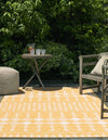 Unique Loom Outdoor Trellis T-KZOD22 Yellow Area Rug Rectangle Lifestyle Image