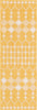 Unique Loom Outdoor Trellis T-KZOD22 Yellow Area Rug Runner Top-down Image