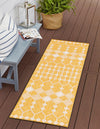 Unique Loom Outdoor Trellis T-KZOD22 Yellow Area Rug Runner Lifestyle Image