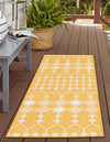Unique Loom Outdoor Trellis T-KZOD22 Yellow Area Rug Runner Lifestyle Image
