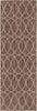 Unique Loom Outdoor Trellis T-KZOD24 Brown Area Rug Runner Top-down Image