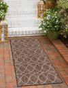 Unique Loom Outdoor Trellis T-KZOD24 Brown Area Rug Runner Lifestyle Image