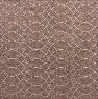 Unique Loom Outdoor Trellis T-KZOD24 Brown Area Rug Square Top-down Image