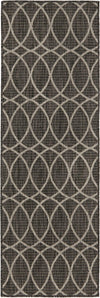 Unique Loom Outdoor Trellis T-KZOD24 Charcoal Area Rug Runner Top-down Image