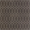 Unique Loom Outdoor Trellis T-KZOD24 Charcoal Area Rug Square Top-down Image