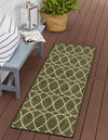 Unique Loom Outdoor Trellis T-KZOD24 Green Area Rug Runner Lifestyle Image