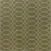 Unique Loom Outdoor Trellis T-KZOD24 Green Area Rug Square Top-down Image
