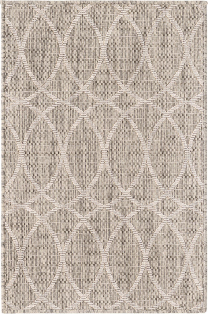 Unique Loom Outdoor Trellis T-KZOD24 Light Gray Area Rug main image