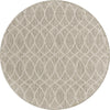Unique Loom Outdoor Trellis T-KZOD24 Light Gray Area Rug Round Top-down Image