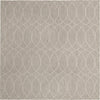 Unique Loom Outdoor Trellis T-KZOD24 Light Gray Area Rug Square Top-down Image