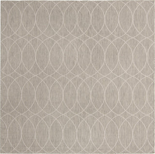 Unique Loom Outdoor Trellis T-KZOD24 Light Gray Area Rug Square Top-down Image