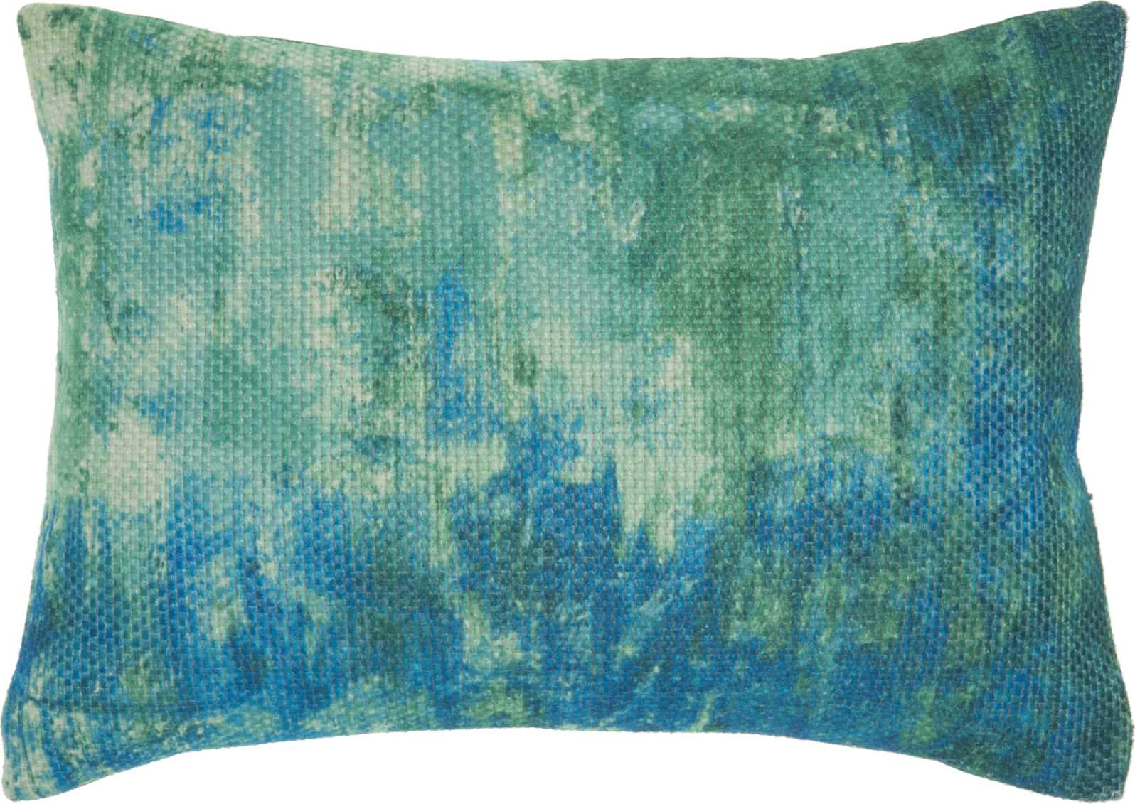 Nourison Outdoor Pillows Watercolor Blue/Green by Mina Victory main image