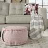 Nourison Outdoor Pillows Woven Pouf Coral by Mina Victory  Feature
