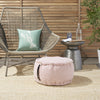 Nourison Outdoor Pillows Woven Pouf Coral by Mina Victory 