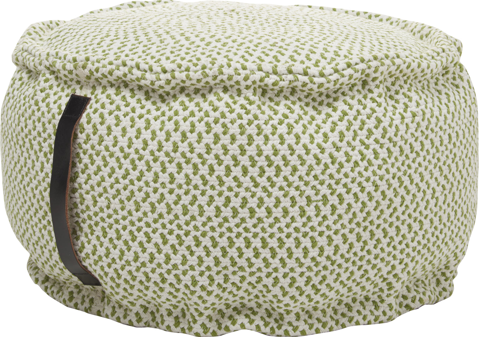 Nourison Outdoor Pillows Woven Pouf Green by Mina Victory main image