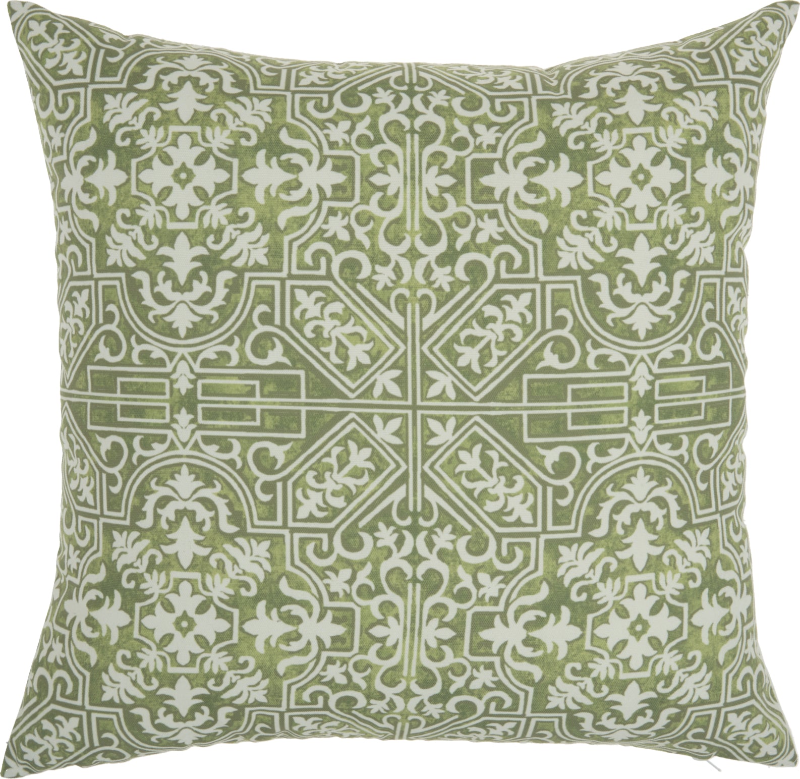 Outdoor Pillows Printed Tiles Green by Nourison main image
