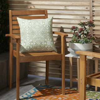 Nourison Outdoor Pillows Printed Tiles Green  Feature