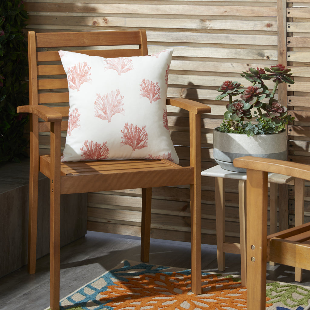 Nourison Outdoor Pillows Printed Corals  Feature