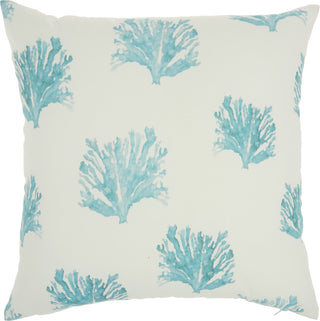 Outdoor Pillows Printed Corals Turquoise by Nourison main image