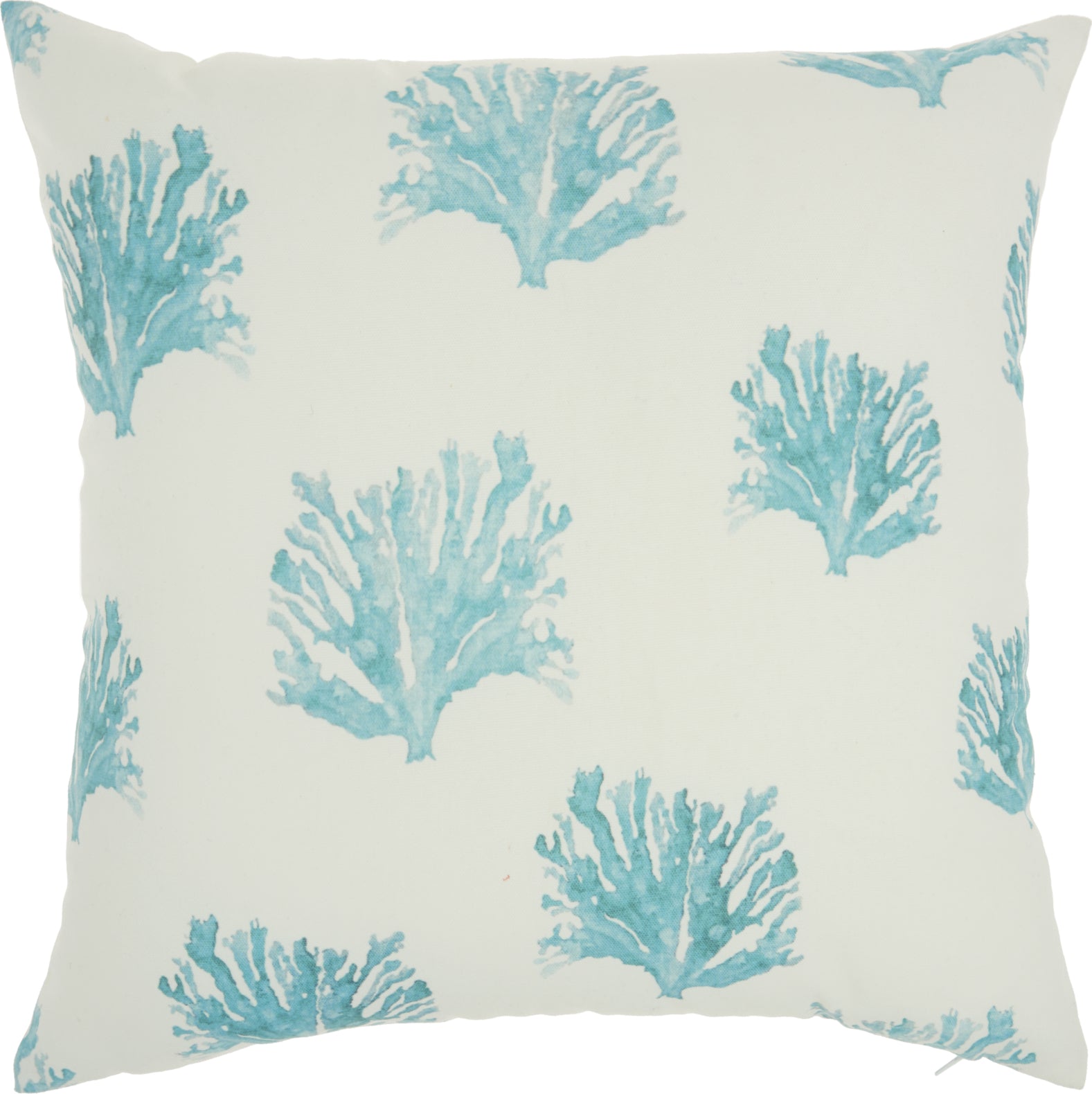 Outdoor Pillows Printed Corals Turquoise by Nourison main image