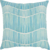 Outdoor Pillows Printed Wavy Lines Turquoise by Nourison main image