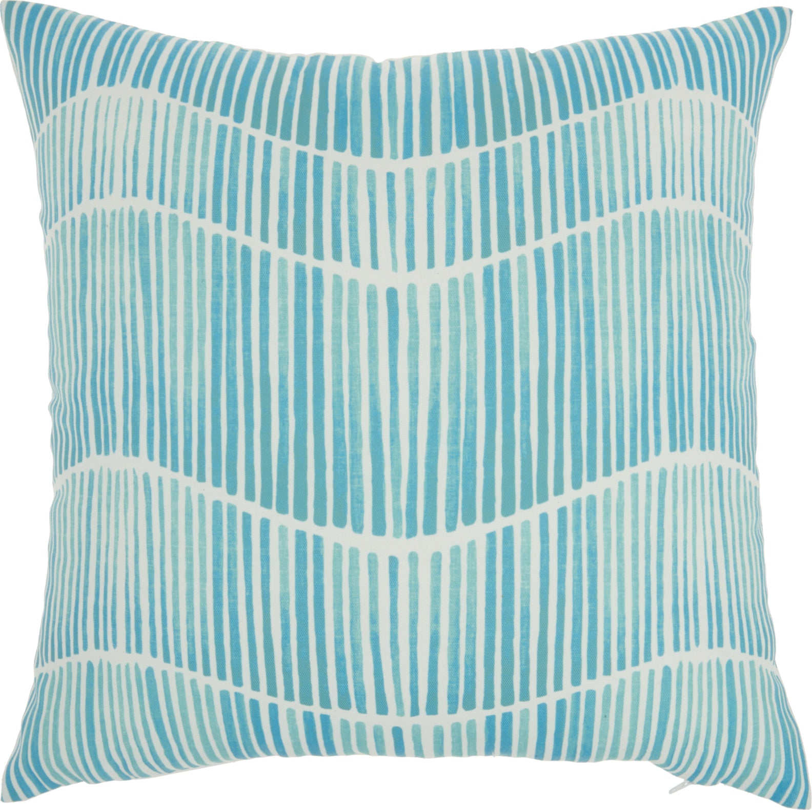 Outdoor Pillows Printed Wavy Lines Turquoise by Nourison main image