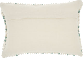 Nourison Outdoor Pillows Loop Dots Aqua by Mina Victory 