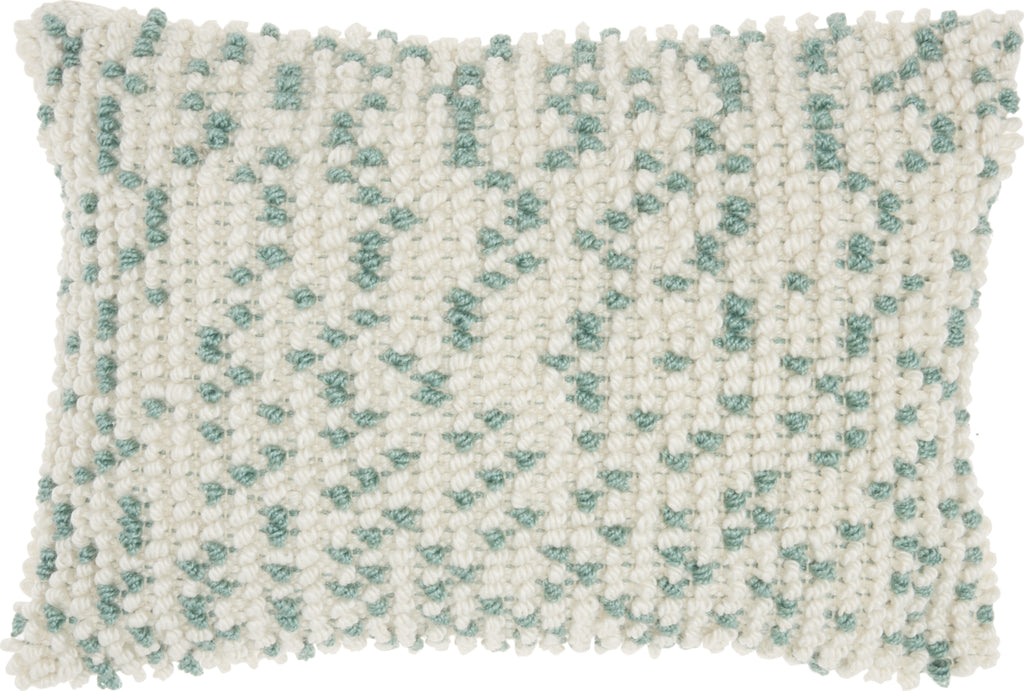 Nourison Outdoor Pillows Loop Dots Aqua by Mina Victory main image