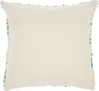 Nourison Outdoor Pillows Loop Dots Aqua by Mina Victory 