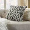Nourison Outdoor Pillows Loop Dots Black by Mina Victory 