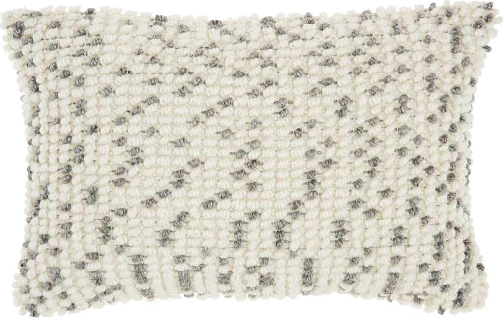 Nourison Outdoor Pillows Loop Dots Grey by Mina Victory main image