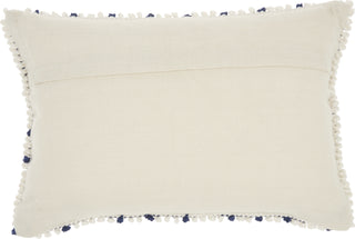 Nourison Outdoor Pillows Loop Dots Navy by Mina Victory 