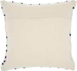 Nourison Outdoor Pillows Loop Dots Navy by Mina Victory 