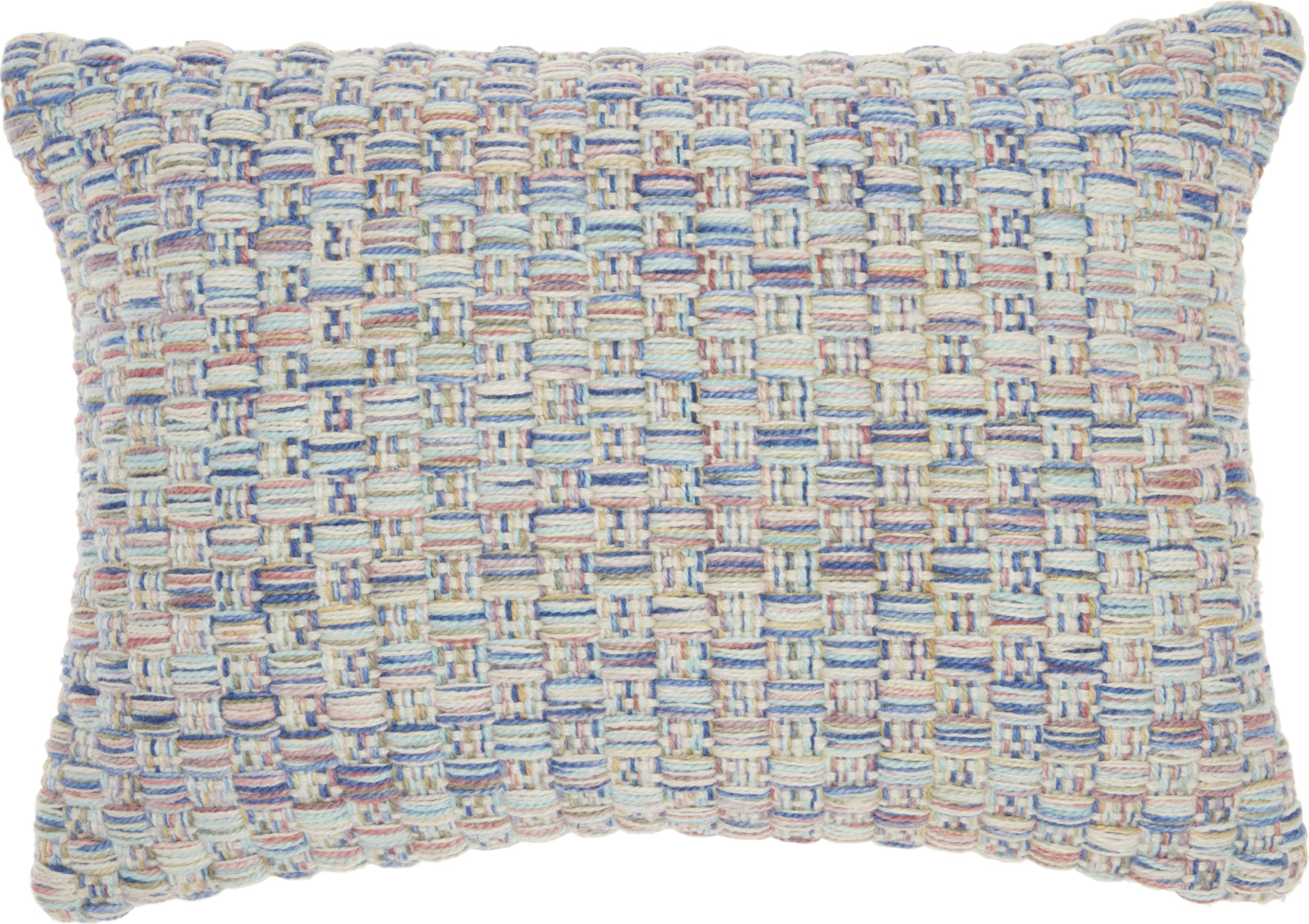 Nourison Outdoor Pillows Woven Basketweave Multicolor by Mina Victory main image