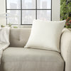 Nourison Outdoor Pillows Herringbone Solid Ivory by Mina Victory  Feature