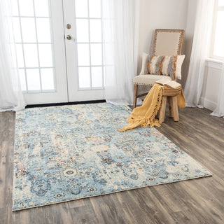 Rizzy Ovation OVA107 Blue/Beige Area Rug Room Image Feature