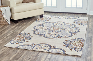 Rizzy Arden Loft-Crown Way CW9396 Light Gray Area Rug Corner Image