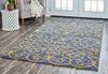 Rizzy Arden Loft-Lewis Manor LM9403 Charcoal Area Rug Corner Image
