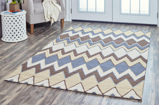 Rizzy Arden Loft-River Hill RV9409 Light Gray Area Rug Corner Image