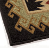 Orian Rugs Oxford Durango Black Green Area Rug Corner Image