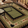 Orian Rugs Oxford Durango Black Green Area Rug Lifestyle Image Feature